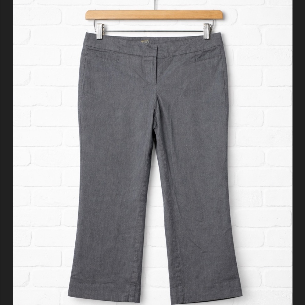 Ann Taylor Petite Grey Cropped Dress Pants 6P
